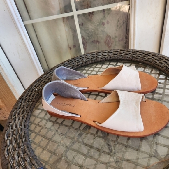 Kelsi Dagger Brooklyn Clarkson Flat Sandals, Sea Salt - Picture 2 of 6